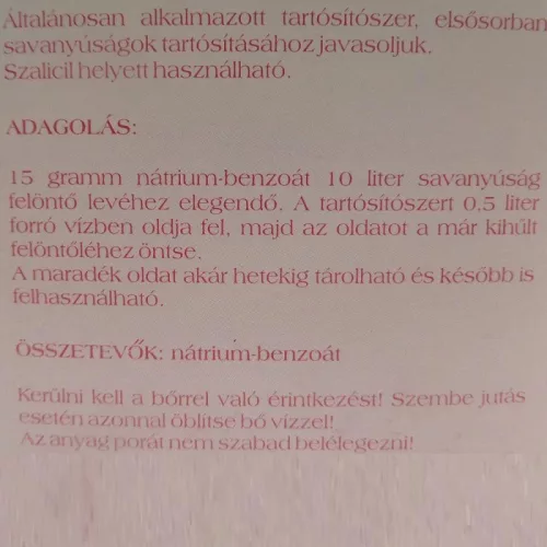 Nátrium-benzoát | 10dkg