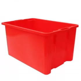 Piros műanyag húsosláda | 50L