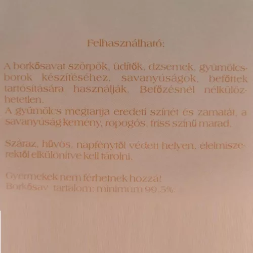 Borkősav | 10dkg