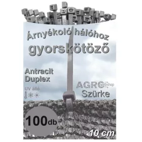 Gyorskötöző | Szürke | 10cm | 100db