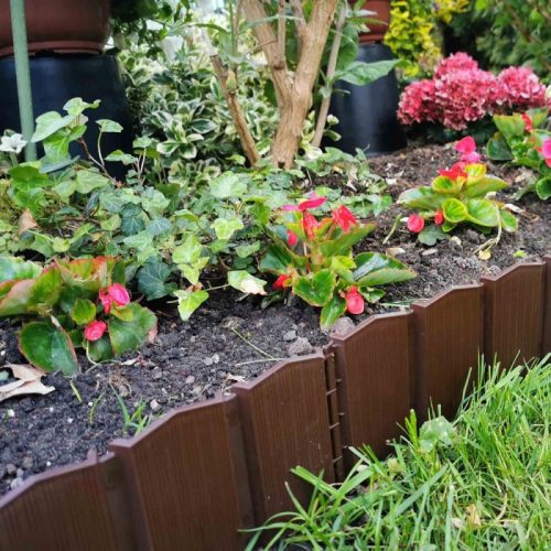 Szürke színű kerti szegély 3,14 m*105 mm