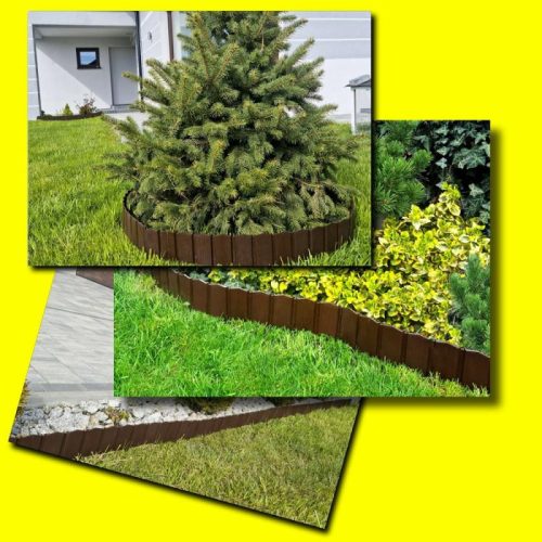 Szürke színű kerti szegély 3,14 m*105 mm