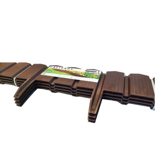 Barna színű kerti szegély 3,14 m*105 mm