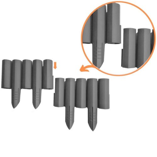 Szürke színű kerti szegély 2,7m*150 mm