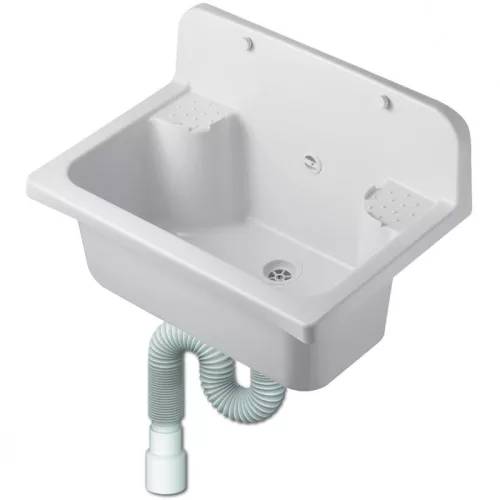 Fehér műanyag falikút | 55cm