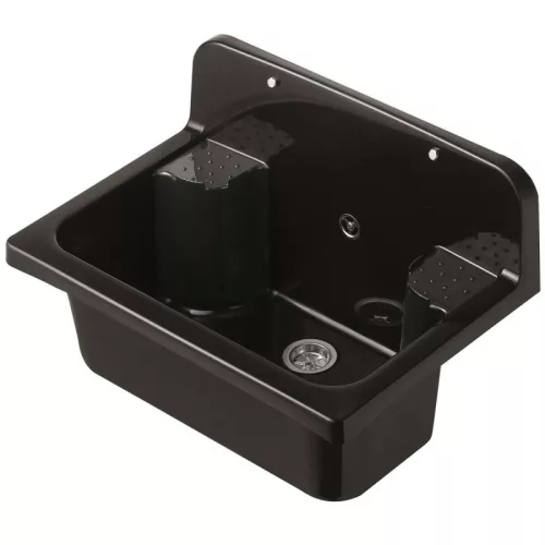 Fekete műanyag falikút | 55cm