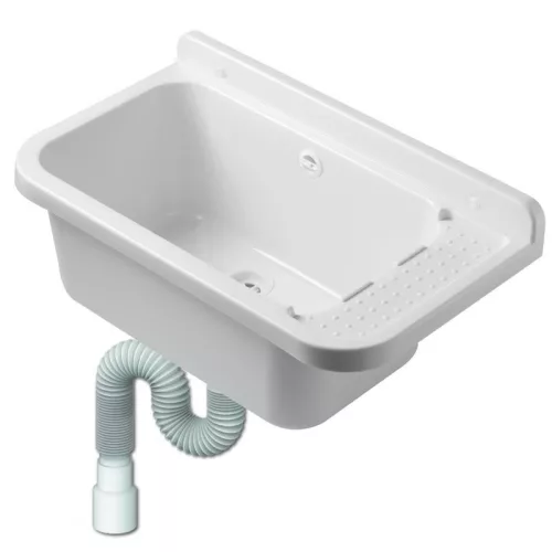 Fehér műanyag falikút | 60cm