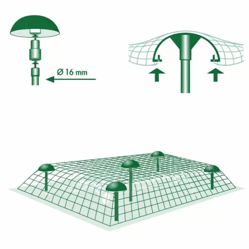 Hálótartó félgömb 14,5cm | 5 db