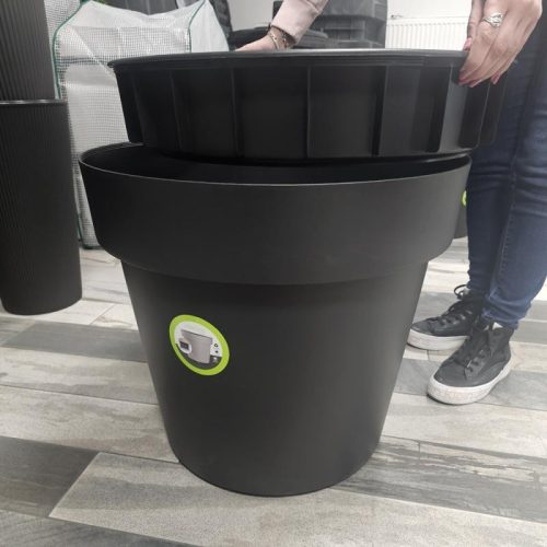 Dekoratív virágtartó kaspó | Antracit | 93 L