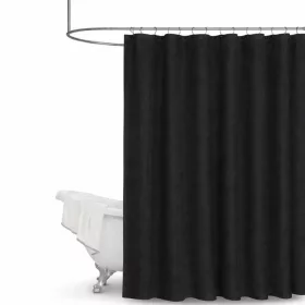 Zuhanyfüggöny textil | Fekete | 180 cm